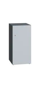 DOMINIT 21 úložná skříň 1-boxová, 917x450x400 mm, korpus antracit, dvířka bílá